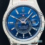 DR Factory Replica Rolex Sky-Dweller Stainless Steel Watch Blue Dial 42mm_th.jpg